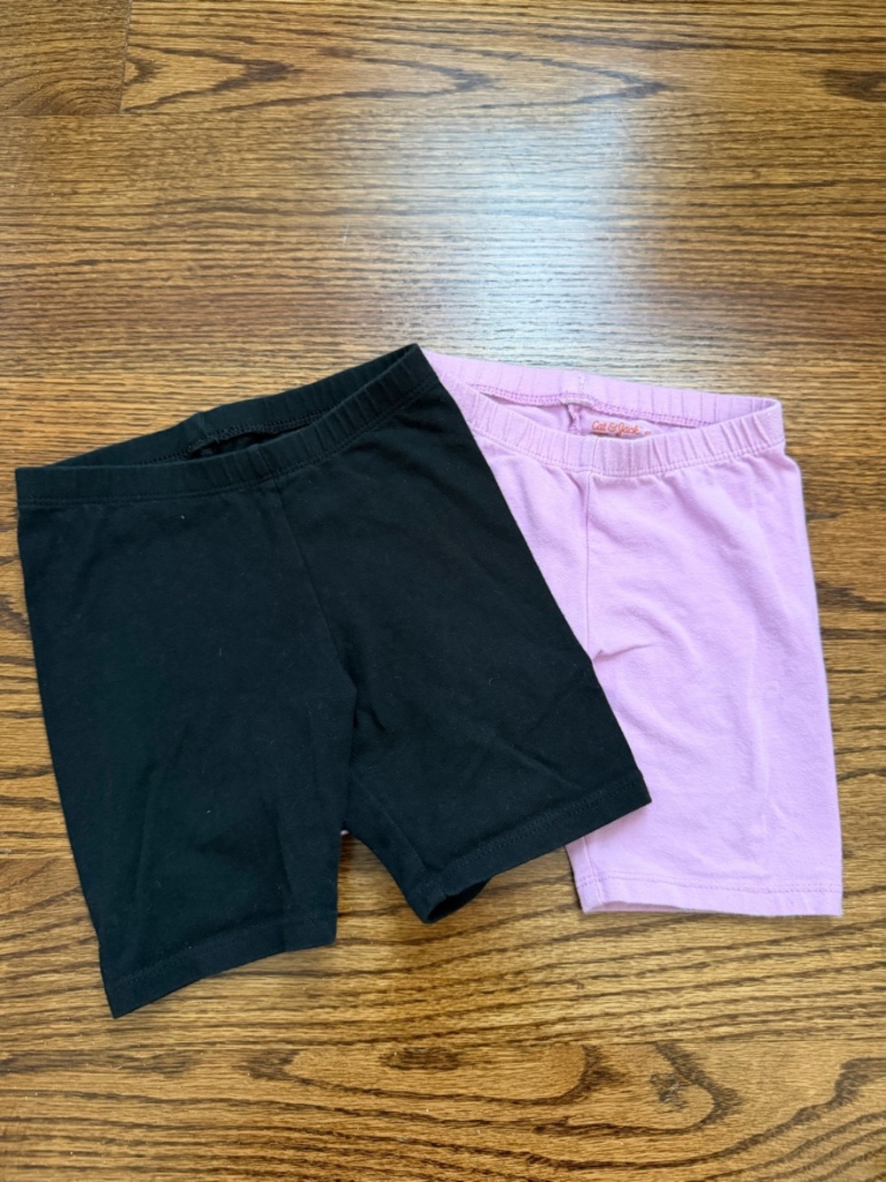 Cat & Jack Black and Lavender Bike Shorts - 2 Pack